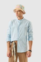 Men's Light Blue Casual Solid Slim Fit Full Sleeves Core Lab Oxford Shirt