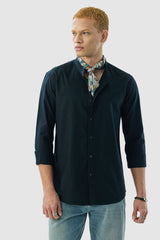 Men's Black Casual Slim Fit Shirt