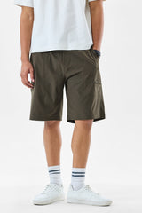 Men's Olive Casual Regular Fit Shorts
