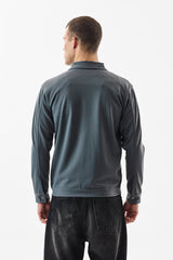 Men's Grey Casual Solid Double Pocket Regular Fit Jacket