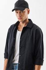 Men's Black Casual Solid Regular Fit Full Sleeves Jacket