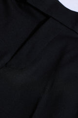 Men's Black Formal Slim Fit Solid Trouser