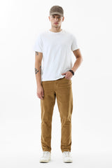 Men's Regular Fit Stretch Corduroy Tan Trouser
