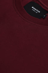 Men's Red Casual Slim Fit Solid Half Sleeves Tshirt