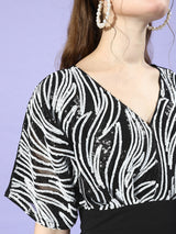 Women's Black Party Wear Bodycon Dress