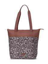Women's Black Vegan Leather Finish Tote Bag - 15.5L