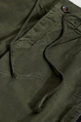 Men's Green Casual Tapered Fit Solid Cargo