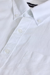 Men's White Casual Slim Fit Solid Half Sleeves Shirt