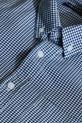 Men's Navy Casual Slim Fit Checkered Full Sleeves Shirt