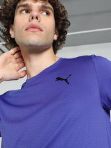Mens Blue Sports Regular Half Sleeves Tshirt