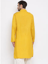 Men's Mustard Festive Ethnic Full Sleeves Kurta