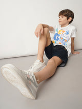 Boys Blue Casual Regular Fit Shorts