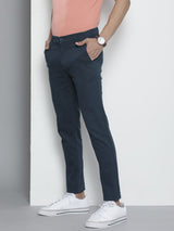 Men's Slim Fit Solid Mid Rise Stretchable Chinos