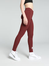 Womens Red Solid Ankle Length Legging