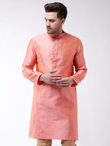 Men's Pink Festive Ethnic Full Sleeves Kurta
