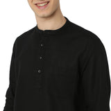 Men's Casual Slim Fit Solid Full Sleeves Kurta