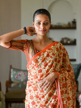 Women's Multicolor Pure Cotton Saree