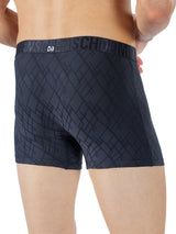 Men's Navy Casual lightweight jacquard textured Trunks