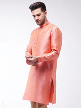 Men's Pink Festive Ethnic Full Sleeves Kurta
