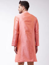 Men's Pink Festive Ethnic Full Sleeves Kurta