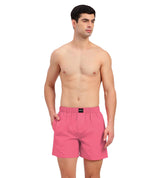 Men's Pink Solid Boxers