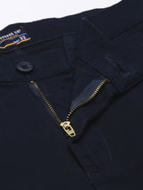 Men's Slim Fit Solid Mid Rise Chinos