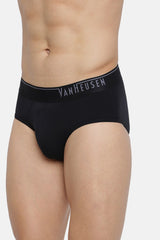 Men's Black Regular Fit 4 Way Stretch Body Defining Fit Solid Brief - Pack of 1