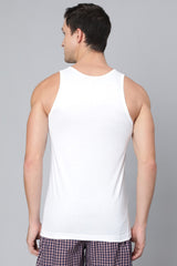 Men's White 100% Combed Cotton Cool It Vest Regular Fit, Moisture Activated, Super Soft - Pack of 1
