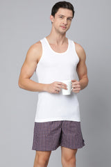 Men's White 100% Combed Cotton Cool It Vest Regular Fit, Moisture Activated, Super Soft - Pack of 1