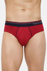 Men's Multicolor Briefs - 100% Cotton Anti Bacterial, Colour Fresh, Moisture Wicking - Pack of 3