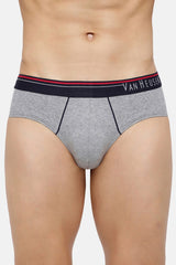 Men's Multicolor Briefs - 100% Cotton Anti Bacterial, Colour Fresh, Moisture Wicking - Pack of 3