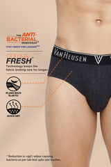 Men's Multicolor Anti Bacterial Briefs - 100% Cotton Colour Fresh, Moisture Wicking - Pack of 3
