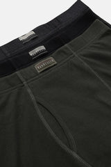 Men's Pure Black, Dark Grey,Peat Combed Cotton Solid Anti Bacterial Boxer Briefs - Pack of 3