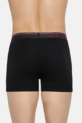 Men's Dark Grey, Pure Black Combed Cotton Solid Anti Bacterial Boxer Briefs - Pack of 2