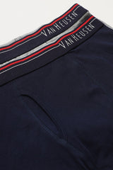 Men's Multicolor Solid Anti Bacterial & Colour Fresh Boxer Briefs - Dark Navy & Grey - Pack of 2