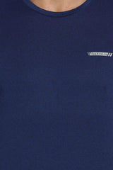 Men's Navy Regular Fit Swift Dry Odour Shield Solid Vest - Pack of 1