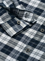 Men's Slim Fit Checkered Full Sleeves Spread Collar Casual Shirt