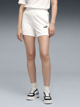 Womens White Casual Regular Solid Above Knee Short