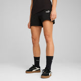 Womens Black Casual Above Knee Knitted Shorts