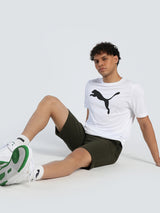 Mens White Casual Regular Half Sleeves Tshirt