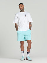 Mens White Casual Oversized Half Sleeves Tshirt