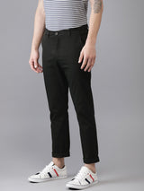 Men's Slim Fit Solid Mid Rise Chinos