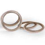 Women's Glimmery Pearl Antique Gold Plated Bangles - Set of 4