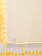 Women's White Mul Cotton Modal Saree