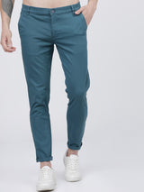 Men's Slim Fit Solid Mid Rise Chinos