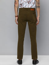 Men's Slim Fit Solid Mid Rise Chinos