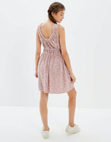 Women's Purple Casual Printed Sleeveless Mini Dress
