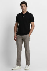 Men's Brown Casual Solid Slim Fit Trouser