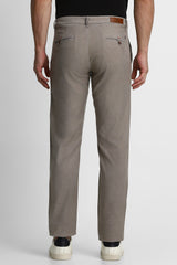 Men's Brown Casual Solid Slim Fit Trouser