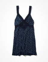 Women's Navy Casual Printed Sleeveless Mini Dress